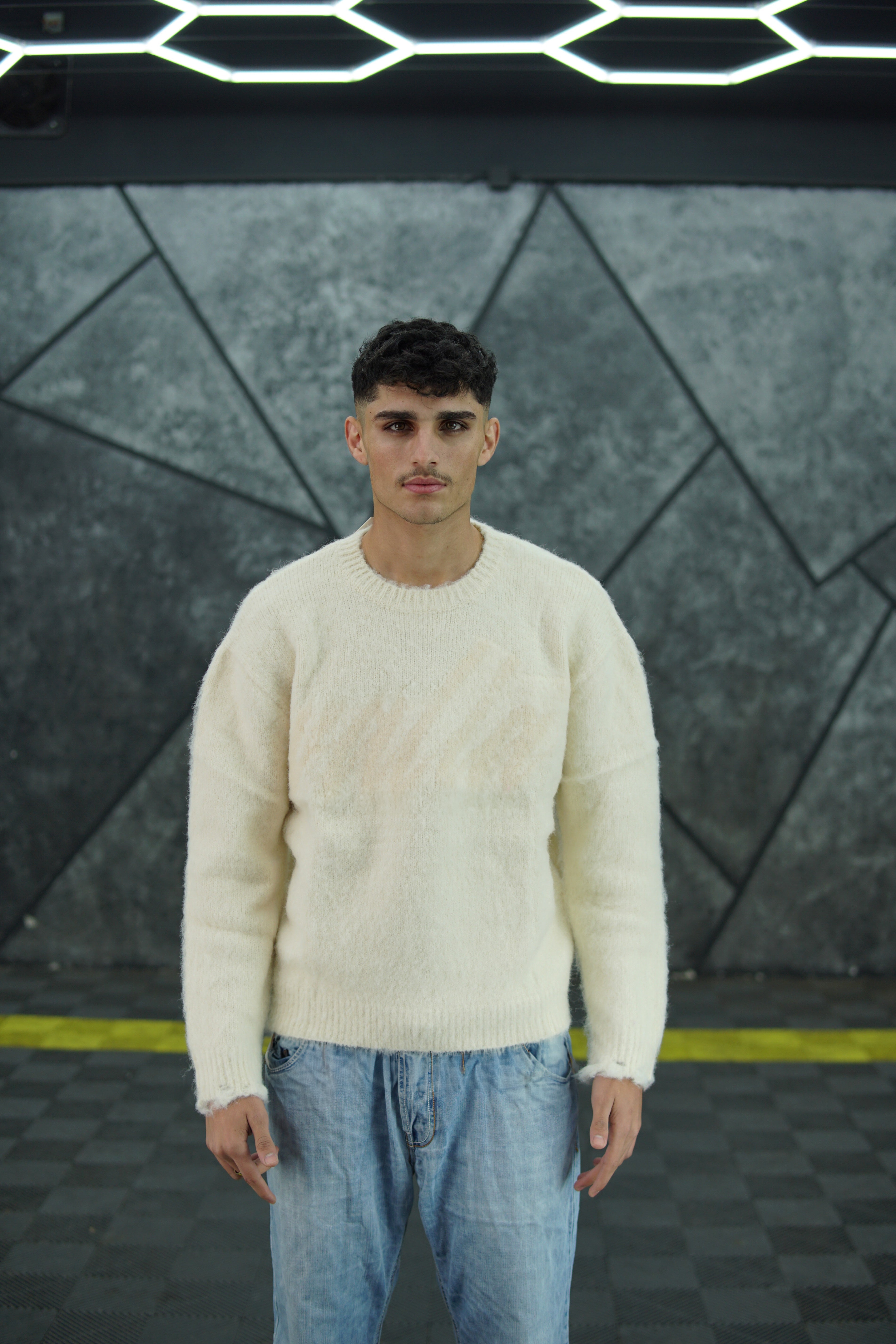 CREAM MOHAIR SWEATER