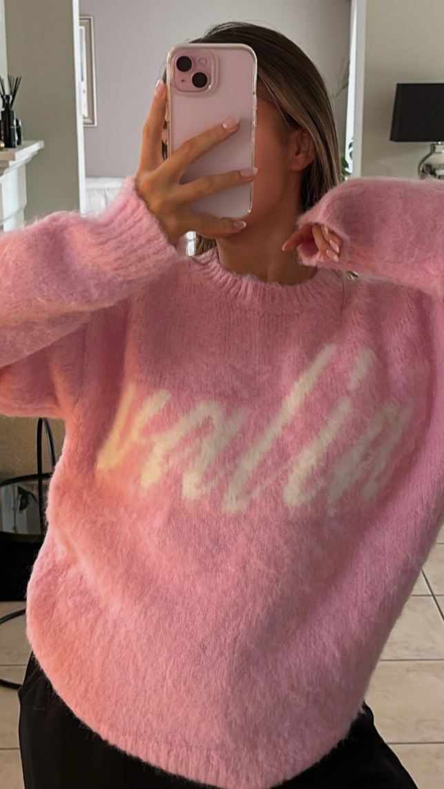 PINK MOHAIR SWEATER