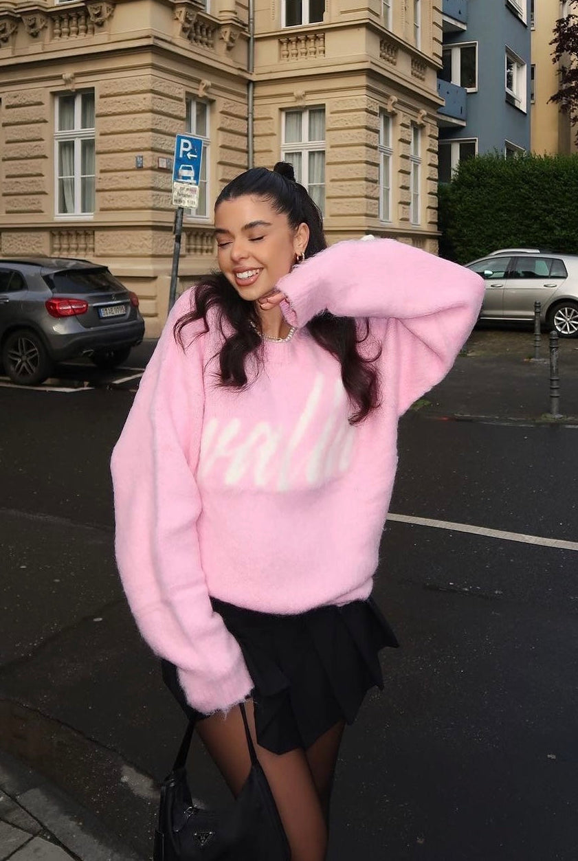 PINK MOHAIR SWEATER