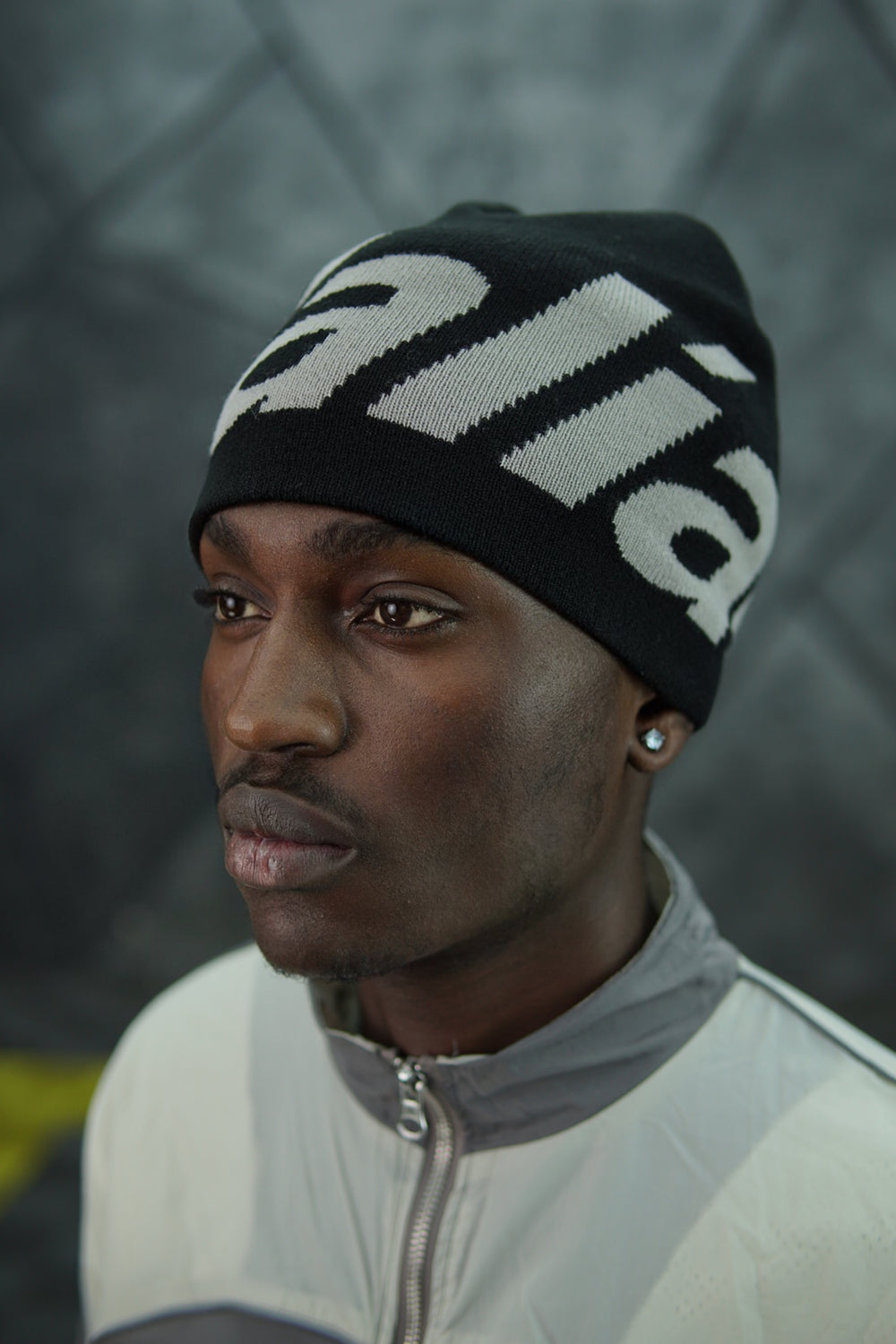 JACQUARD BEANIE BLACK
